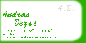andras dezsi business card